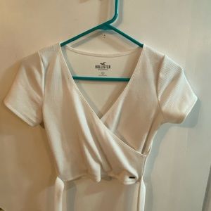 White wrap around shirt